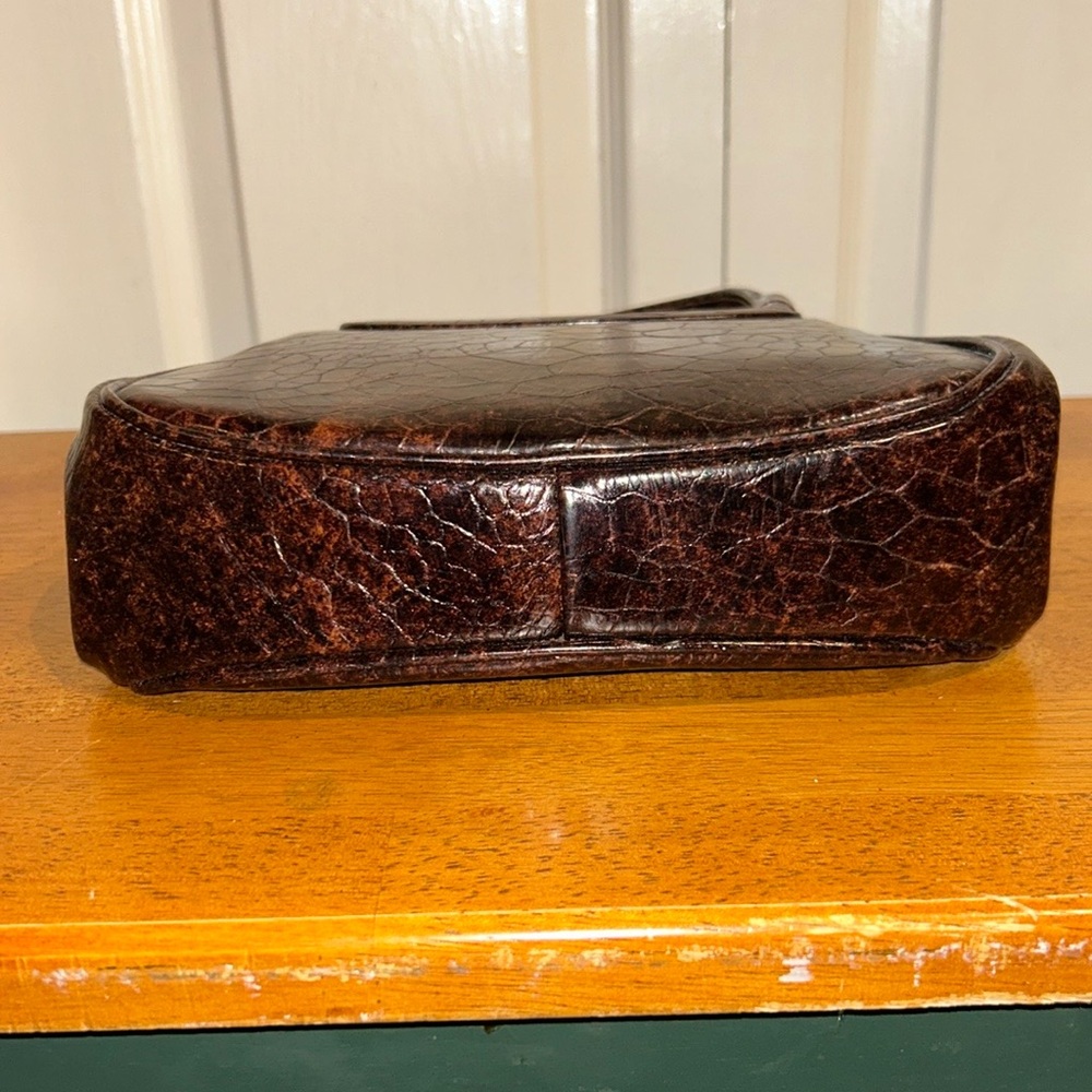 Meyers Mid Century Modern Brown Reptile/Crocodile Handbag Made in USA - Picture 5 of 15